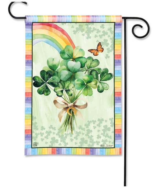 St. Patty's Rainbow Garden Flag