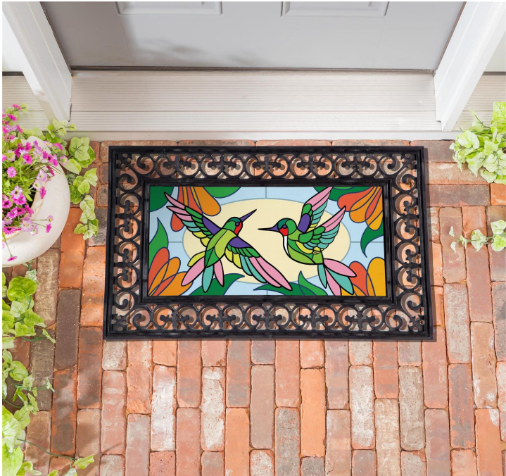 Stained Glass Hummingbirds Sassafras Switch Mat