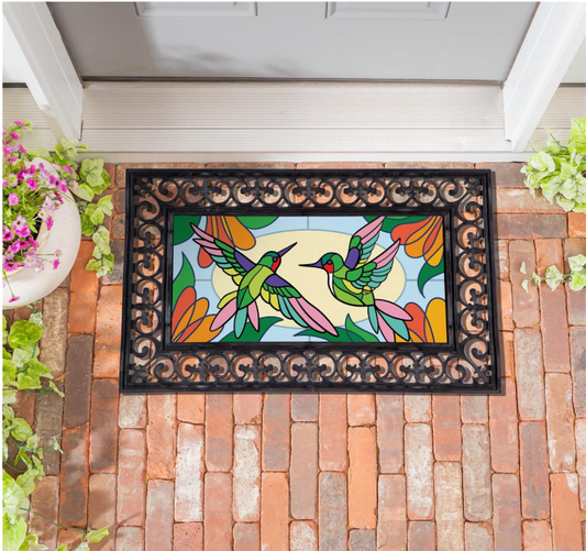 Stained Glass Hummingbirds Sassafras Switch Mat