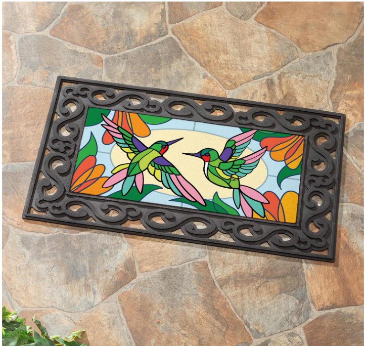 Stained Glass Hummingbirds Sassafras Switch Mat