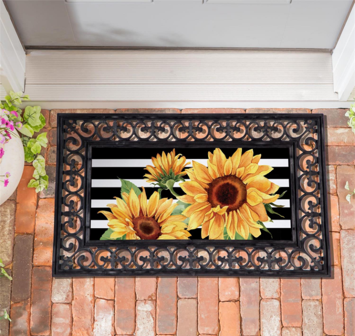 Striped Sunflowers Sassafras Switch Mat