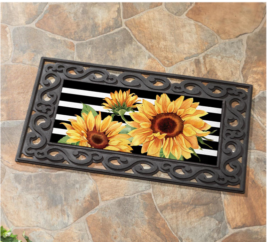 Striped Sunflowers Sassafras Switch Mat