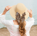 Sun Hat Zaya Boho Wide Brim Ponytail with Bow