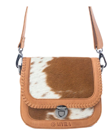 Sunset Mirage Hairon Leather Bag in Maple White