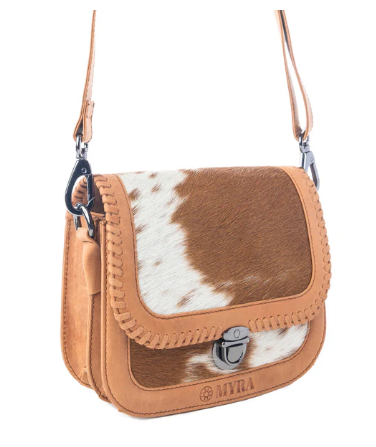 Sunset Mirage Hairon Leather Bag in Maple White