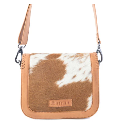 Sunset Mirage Hairon Leather Bag in Maple White