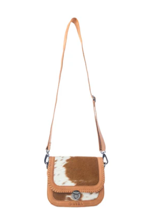 Sunset Mirage Hairon Leather Bag in Maple White