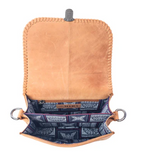 Sunset Mirage Hairon Leather Bag in Maple White