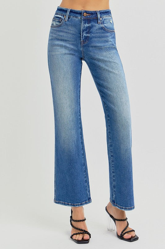 TUMMY CONTROL HIGH RISE ANKLE STRAIGHT JEANS