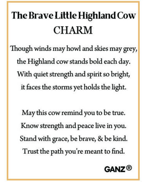 The Brave Little Highland Cow Charms