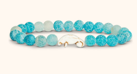 The Excursion Bracelet Aqua Blue Manatee by Fahlo