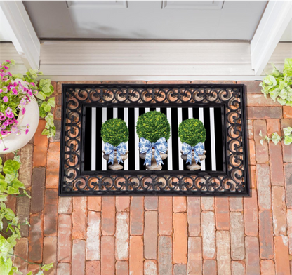 Topiary With Bow Sassafras Switch Mat