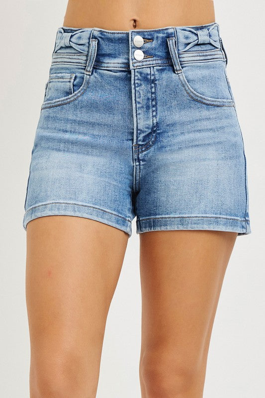 Annela Tummy Control High Rise Bow Detailed Shorts
