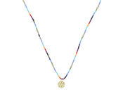 Beaded Necklace With Gold Disk