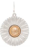 Two Tone Chrysanthemum Flower Earring
