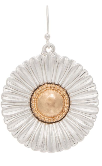 Two Tone Chrysanthemum Flower Earring