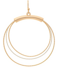 Two Tone Three Rings Earring