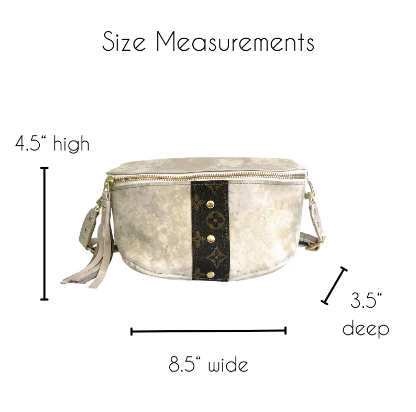 Upcycled LV Belt Bag in Stone Leather | Britt