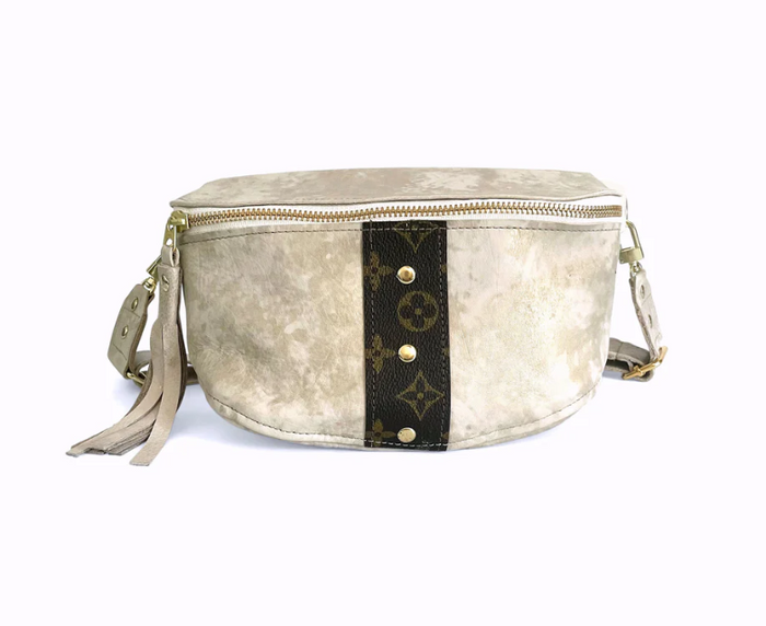 Upcycled LV Belt Bag in Stone Leather | Britt