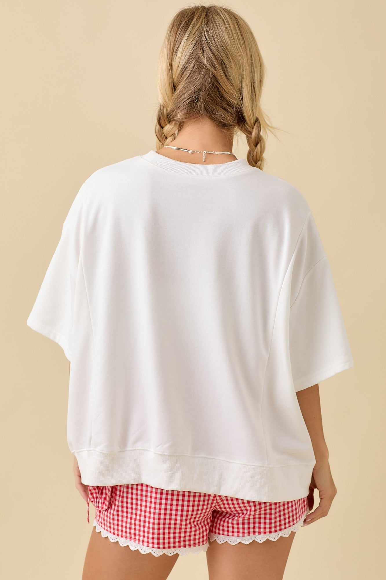 Usa Patchwork Oversized Boxy Shirt