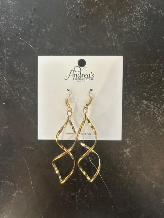 Wavy Gold Earrings