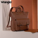Wrangler Tote/Shoulder Bag Convertible Backpack - Brown