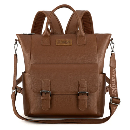 Wrangler Tote/Shoulder Bag Convertible Backpack - Brown