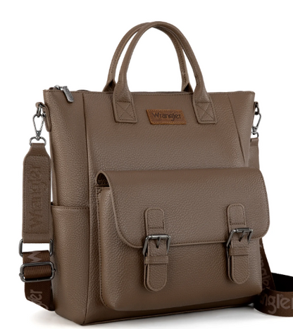 Wrangler Tote/Shoulder Bag Convertible Backpack - Brown