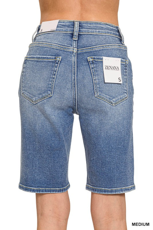 ZENANA HIGH WAISTED BERMUDA SHORT PANTS
