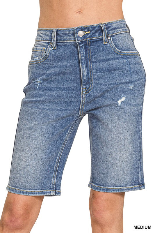 ZENANA HIGH WAISTED BERMUDA SHORT PANTS