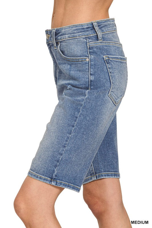 ZENANA HIGH WAISTED BERMUDA SHORT PANTS