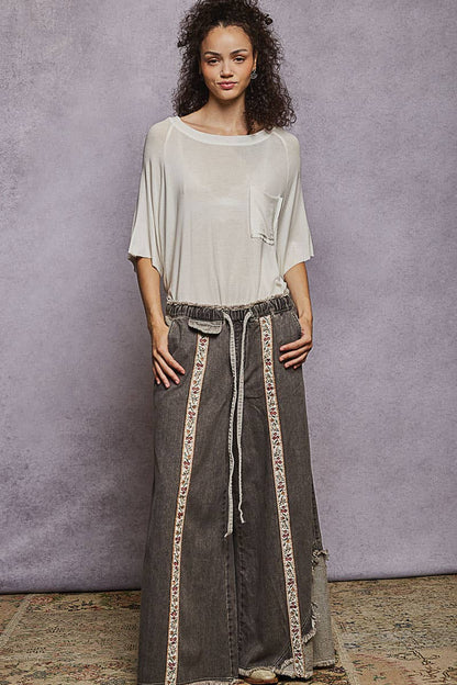 Pol Clothing - Vintage Washed Relaxed Fit Jersey Top Everyday Tee SALE