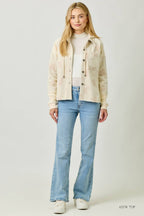 Festive Flower Embroidery Hoodie Jacket