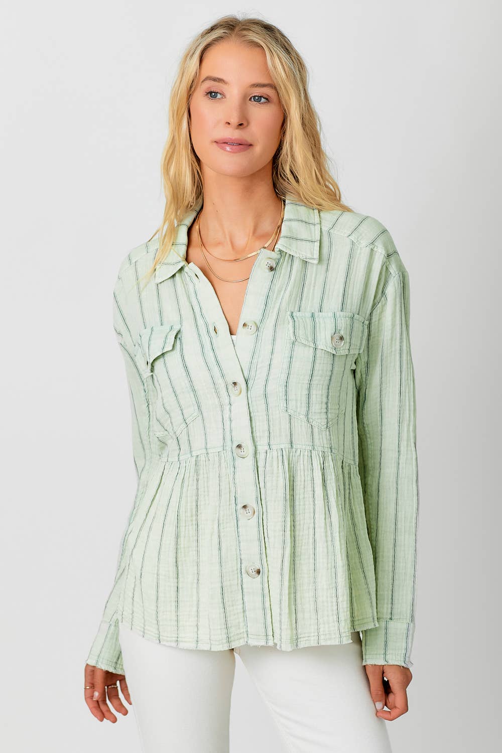 April Washed Peplum Jacket