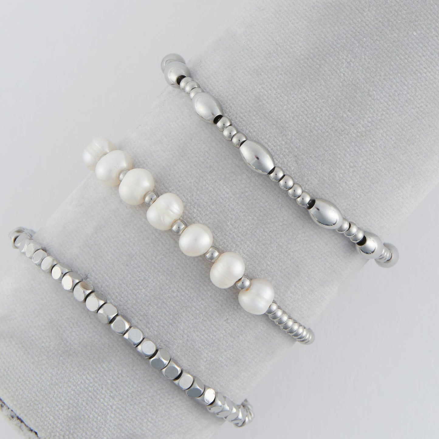 Howard's - Narelle Waterproof Multi Genuine Pearl Stretch Bracelet Set