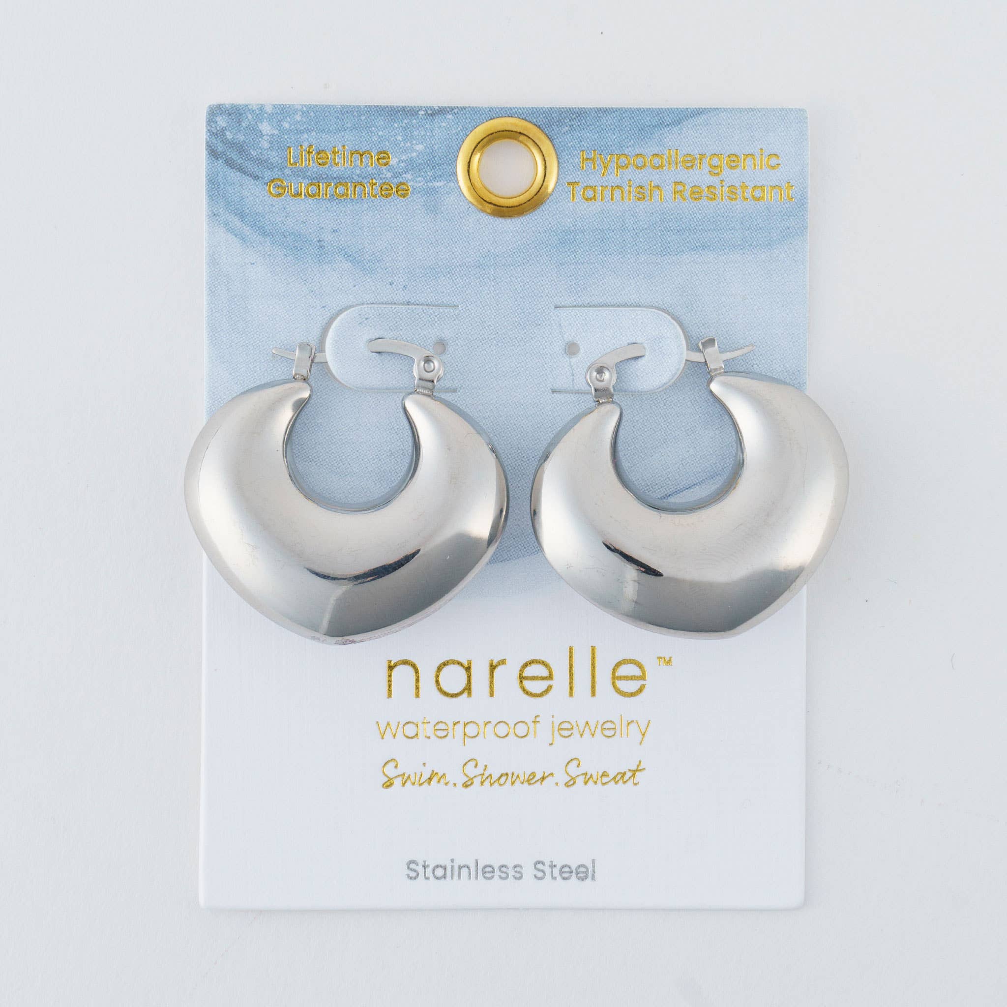 Howard's - Narelle Waterproof Round Geo Hoop Earrings