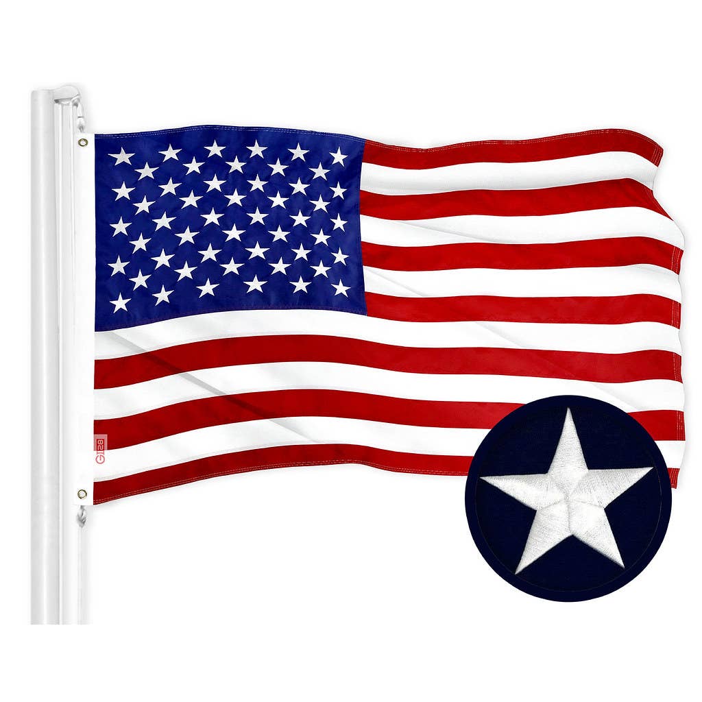 American Flag 3x5 Ft, Embroidered Patriotic Outdoor Flag