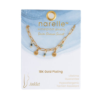 Howard's - Waterproof Anklet 18K Gold Beaded Charm Narelle
