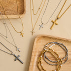 Howard's - Cross Necklace 15" Layer Waterproof Jewelry Narelle Pendant