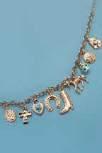 JOSSLYN by wall to wall - CHARM BRACELET - WESTERN BOOT CROSS PORCELAIN | 80B1345