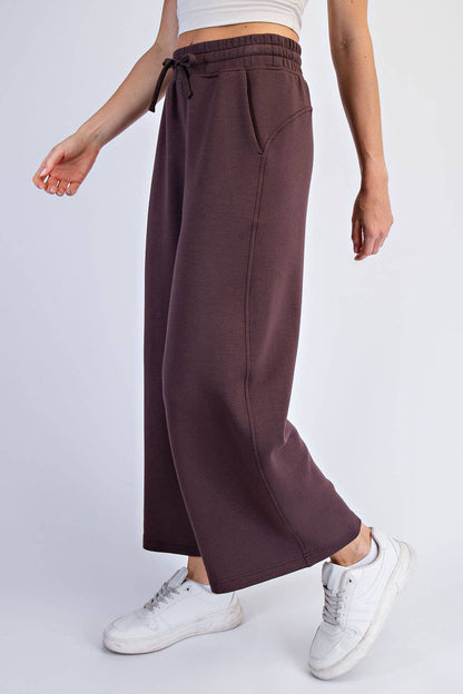 Rae Mode - MODAL SCUBA CROPPED WIDE PANT