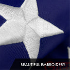 American Flag 3x5 Ft, Embroidered Patriotic Outdoor Flag
