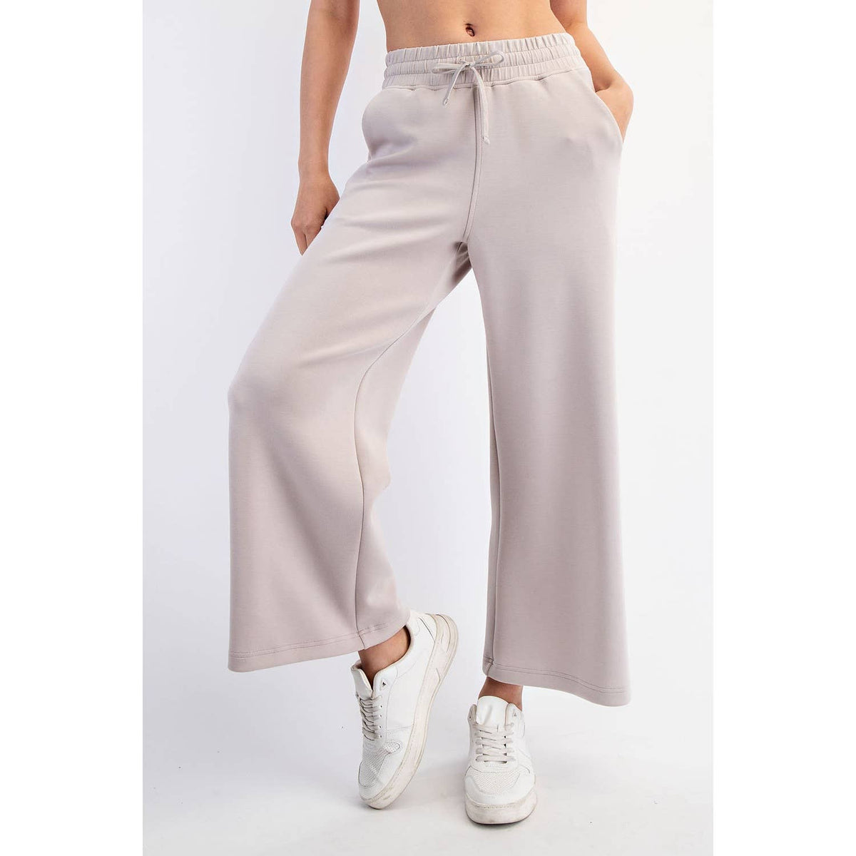 Rae Mode - MODAL SCUBA CROPPED WIDE PANT