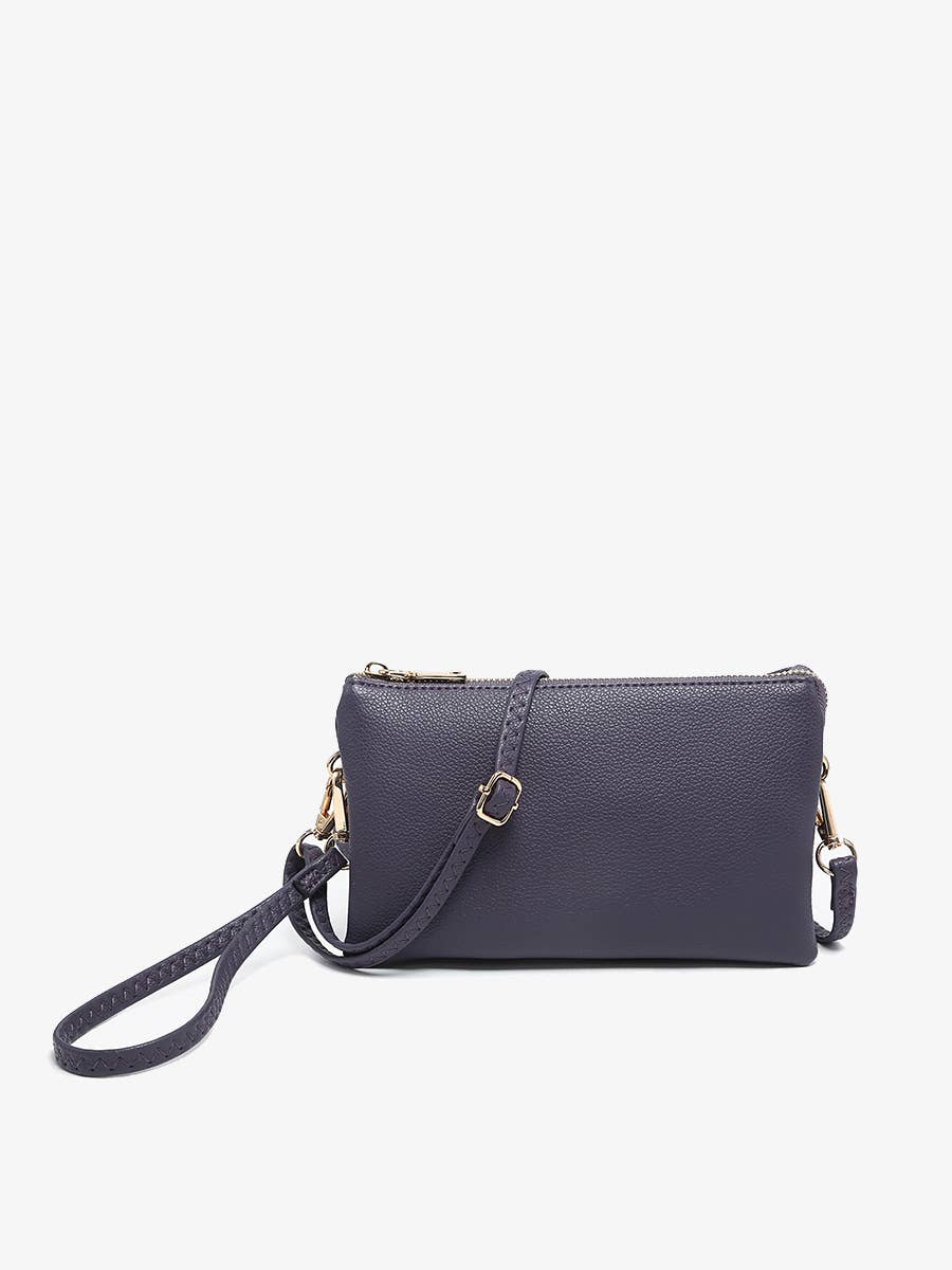 Jen & Co. - M013 Riley Monogrammable 3 Compartment Crossbody/Wristlet