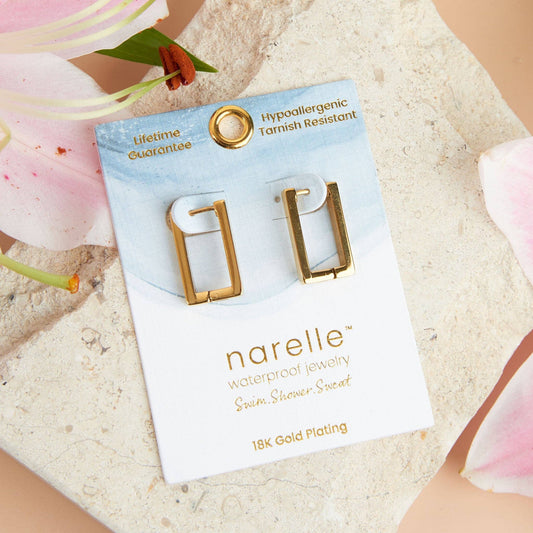 Howard's - Narelle Waterproof Rectangle Hoop Earrings