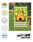 Happy Cow Lawn Decor - "Beware of the Chickens" Garden Flag #G1143-1