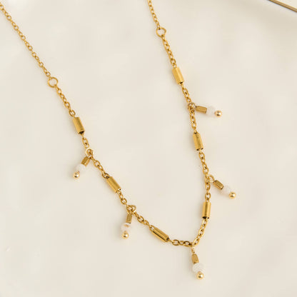 Howard's - Waterproof Necklace 15" Station Moonstone Jewelry Narelle