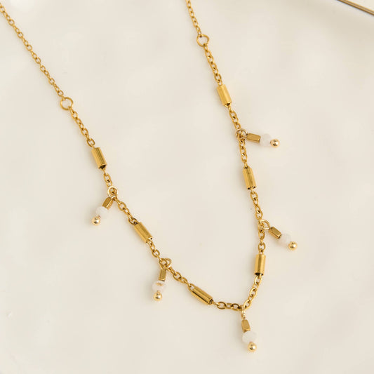 Howard's - Waterproof Necklace 15" Station Moonstone Jewelry Narelle