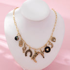 Western Charm Necklace - Boot cross heart