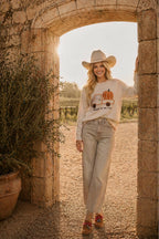 Main Strip - Autumn on the Road Pumpkin Truck Graphic Sweater